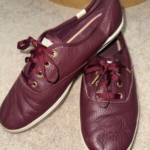 Women's Keds Burgundy Leather Shoes